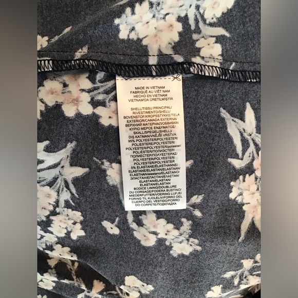 Ralph Lauren Navy Floral Jersey Maxi Dress Size 12 - Picture 8 of 10